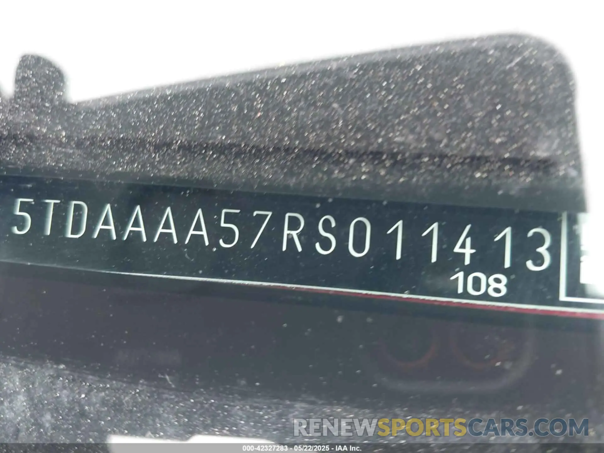 17 fotografías del automóvil dañado 5TDAAAA57RS011413 TOYOTA GRAND HIGHLANDER 2024