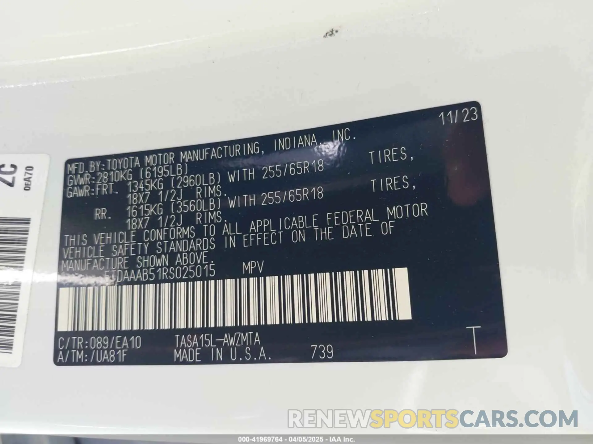 9 fotografías del automóvil dañado 5TDAAAB51RS025015 TOYOTA GRAND HIGHLANDER 2024