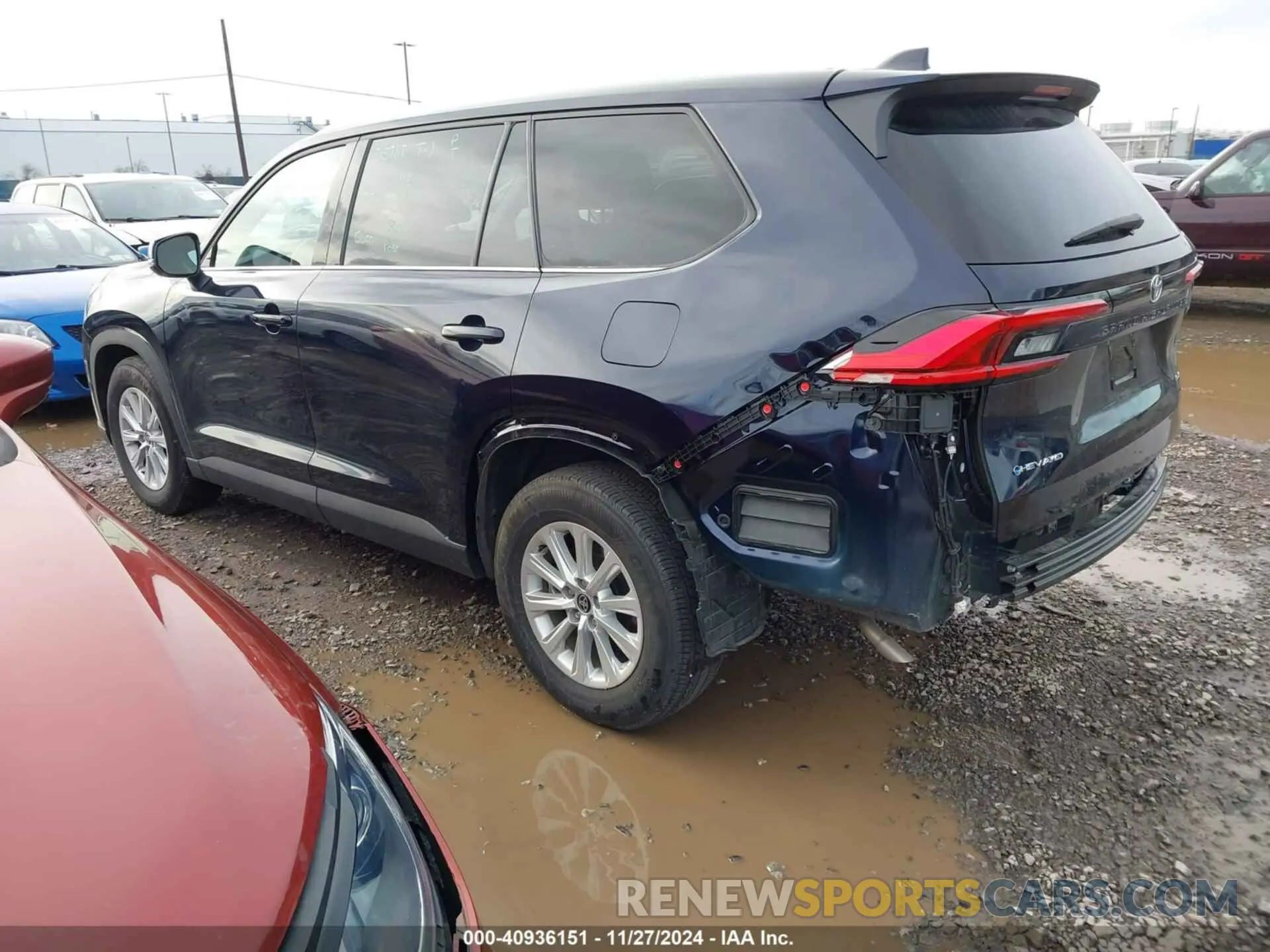 3 fotografías del automóvil dañado 5TDACAB50RS008054 TOYOTA GRAND HIGHLANDER 2024