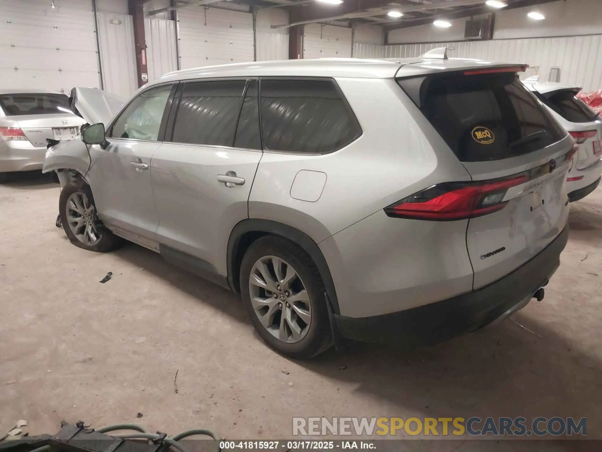 3 fotografías del automóvil dañado 5TDACAB56RS002775 TOYOTA GRAND HIGHLANDER 2024