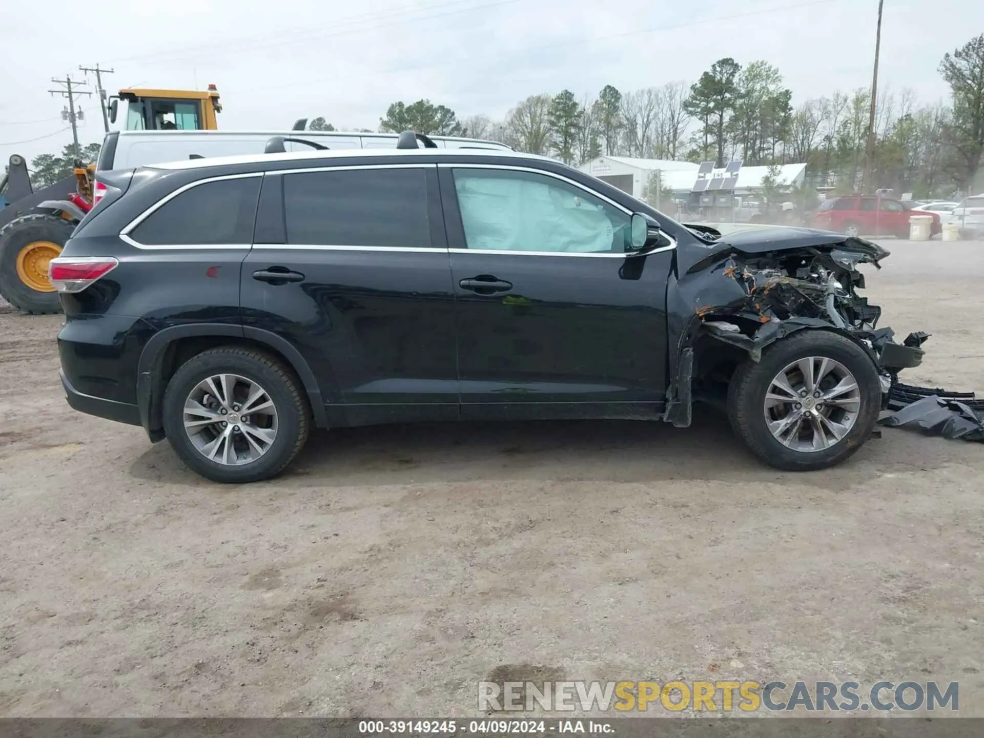 12 fotografías del automóvil dañado 5TDJKRFH7FS221097 TOYOTA HIGHLANDER 2015