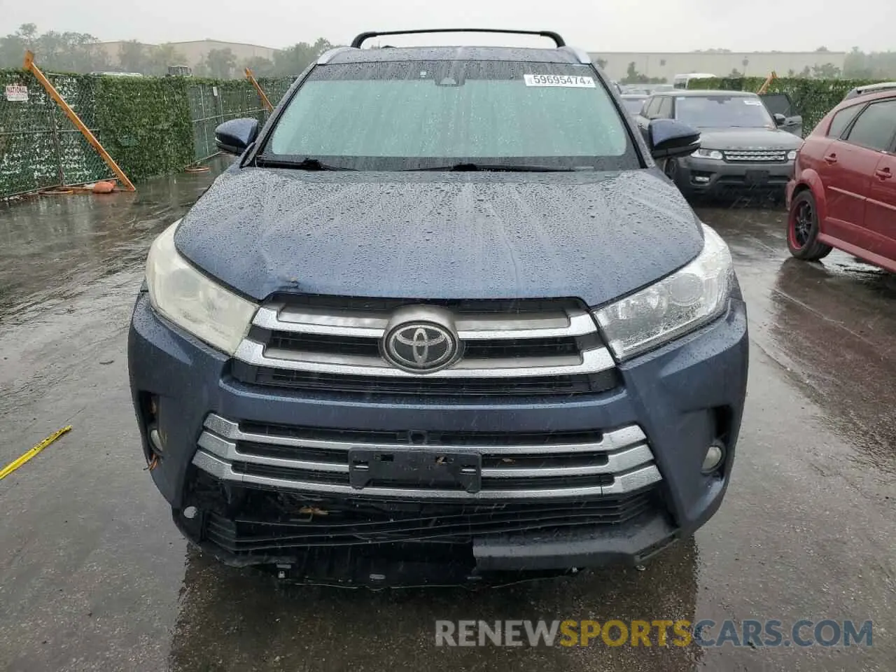5 fotografías del automóvil dañado 5TDYZRFH2HS229895 TOYOTA HIGHLANDER 2017