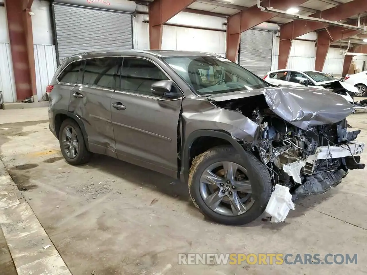 4 fotografías del automóvil dañado 5TDYZRFH4HS188587 TOYOTA HIGHLANDER 2017