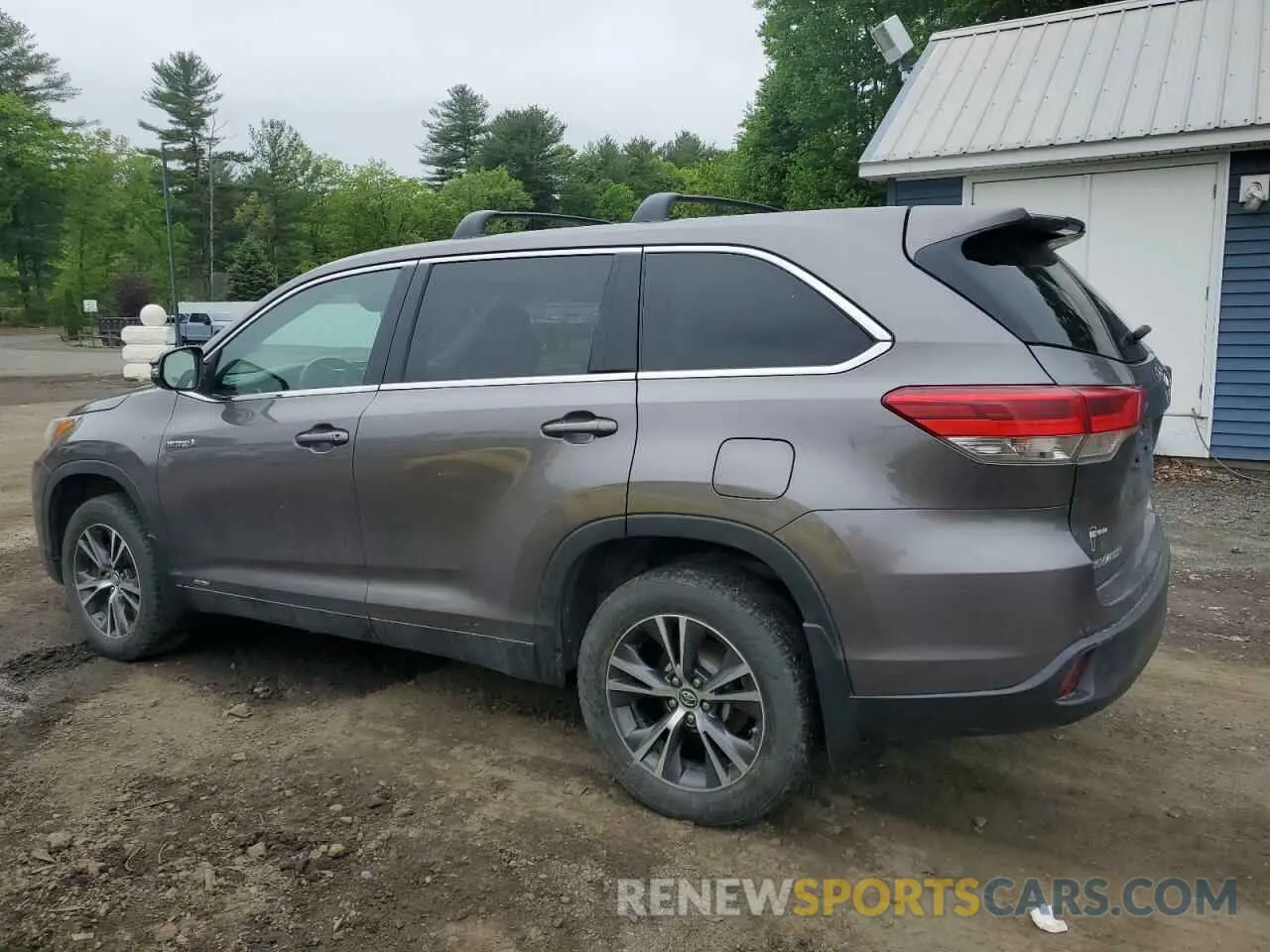 2 fotografías del automóvil dañado 5TDBGRFH4KS065908 TOYOTA HIGHLANDER 2019