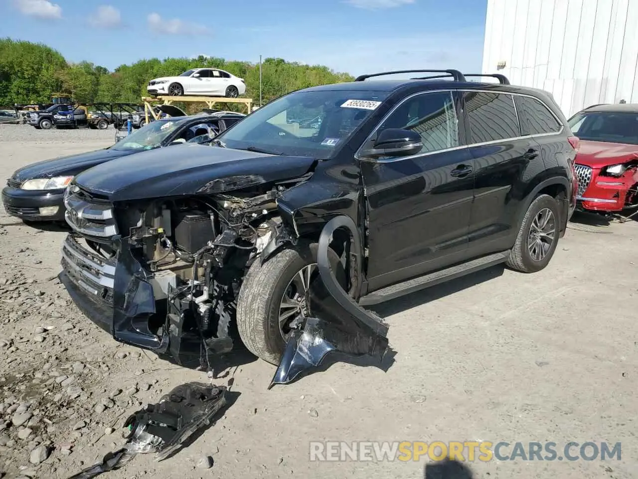 1 fotografías del automóvil dañado 5TDBZRFH1KS725302 TOYOTA HIGHLANDER 2019