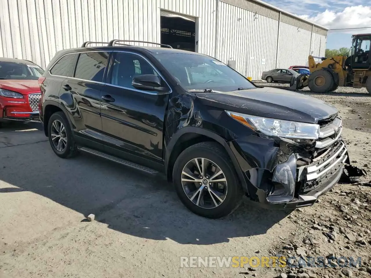 4 fotografías del automóvil dañado 5TDBZRFH1KS725302 TOYOTA HIGHLANDER 2019