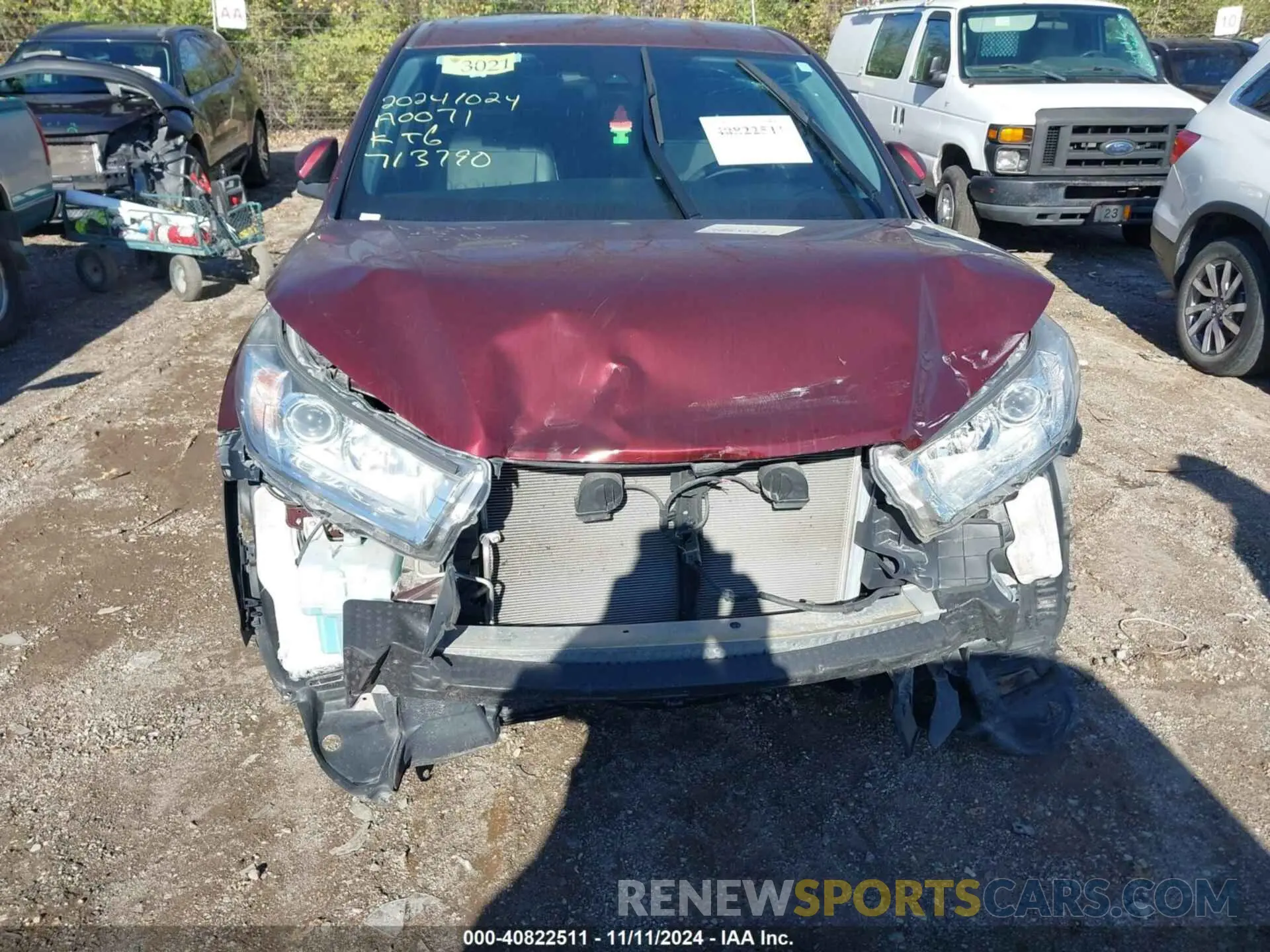 6 fotografías del automóvil dañado 5TDBZRFH2KS713790 TOYOTA HIGHLANDER 2019