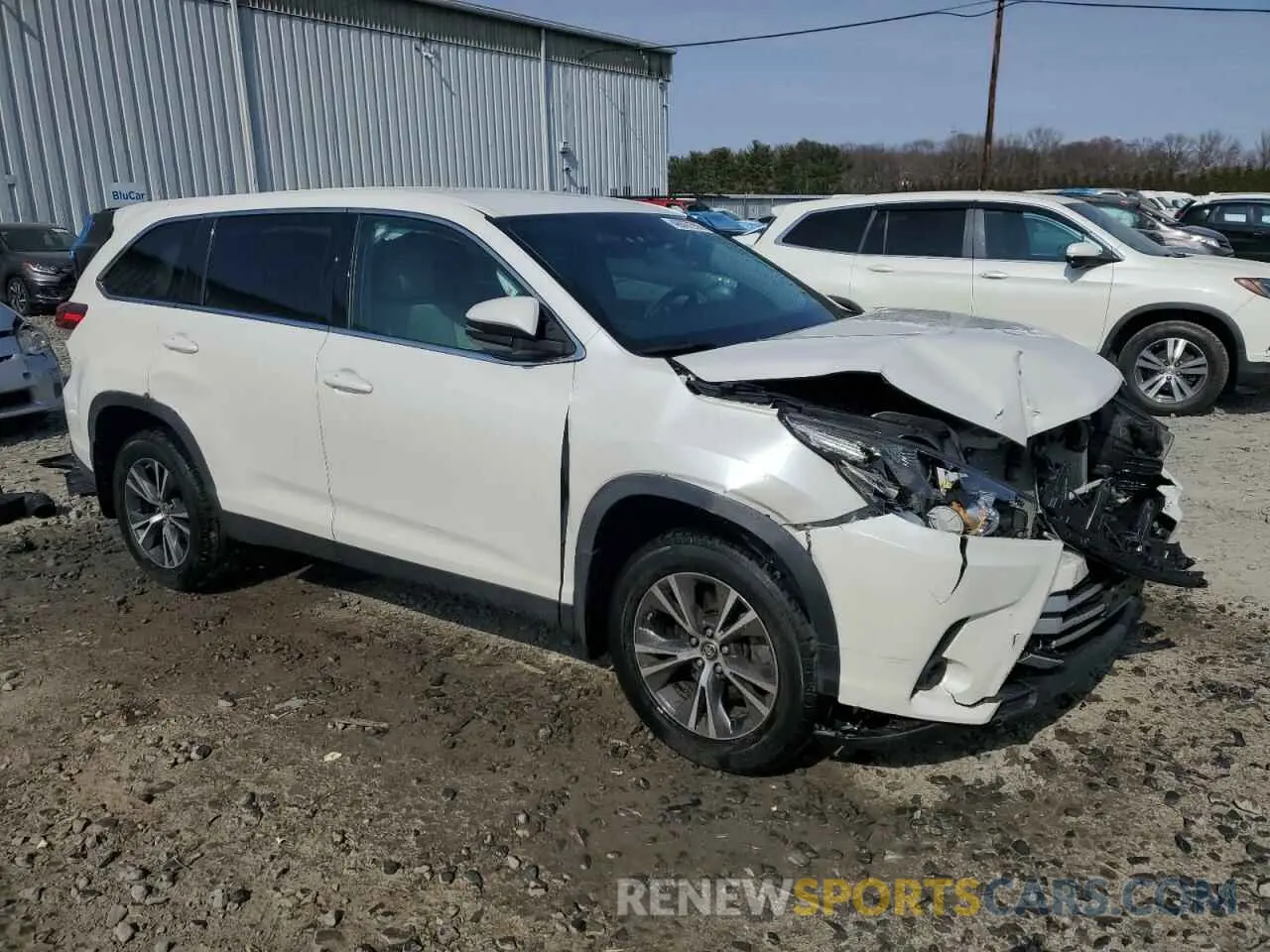 4 fotografías del automóvil dañado 5TDBZRFH5KS707188 TOYOTA HIGHLANDER 2019
