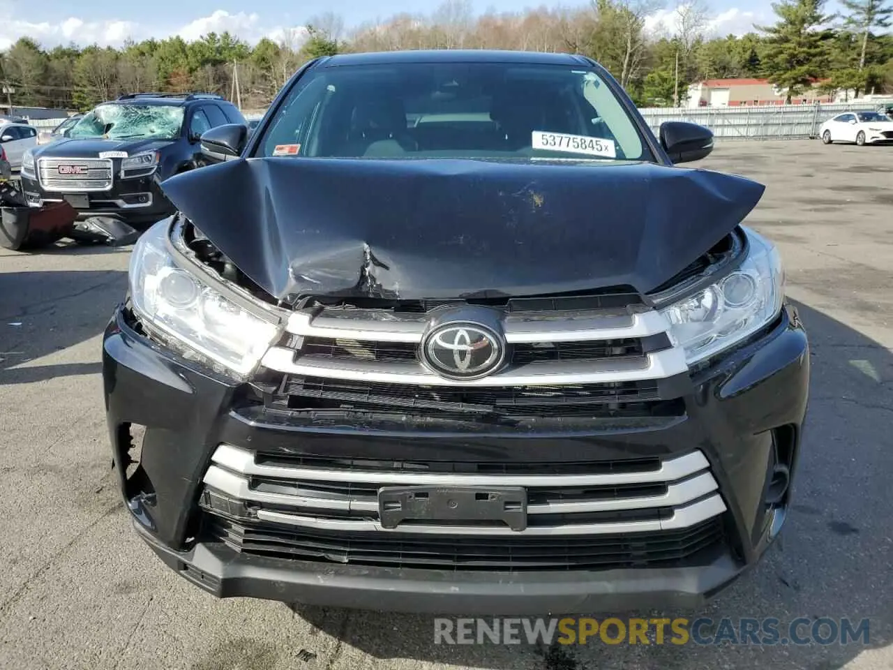 5 fotografías del automóvil dañado 5TDBZRFH5KS739042 TOYOTA HIGHLANDER 2019