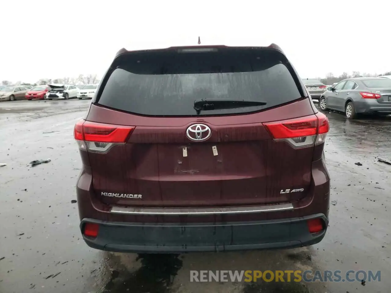 6 fotografías del automóvil dañado 5TDBZRFH6KS932638 TOYOTA HIGHLANDER 2019