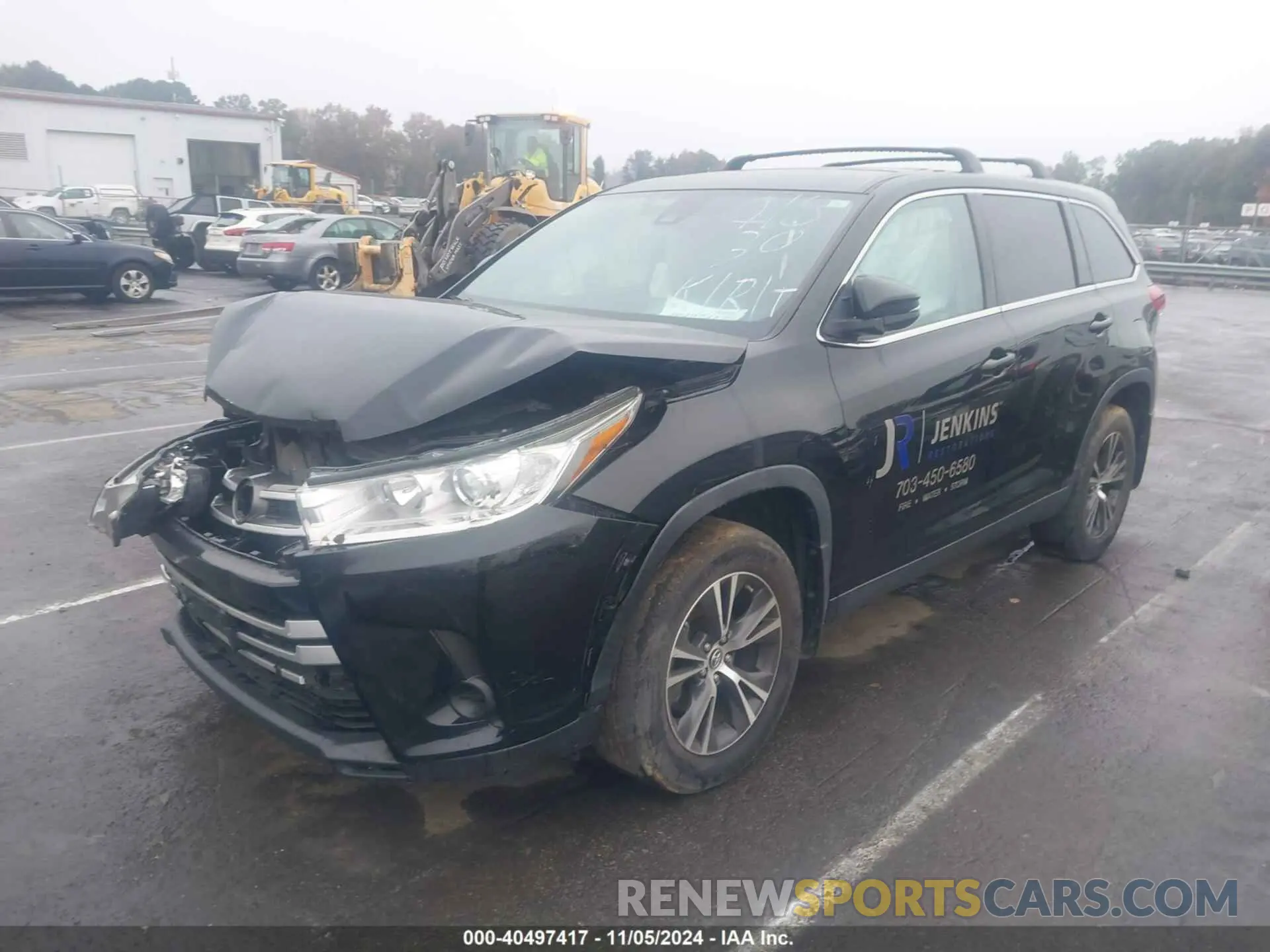 2 fotografías del automóvil dañado 5TDBZRFH6KS956907 TOYOTA HIGHLANDER 2019
