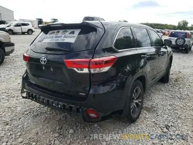 4 fotografías del automóvil dañado 5TDBZRFH7KS976695 TOYOTA HIGHLANDER 2019