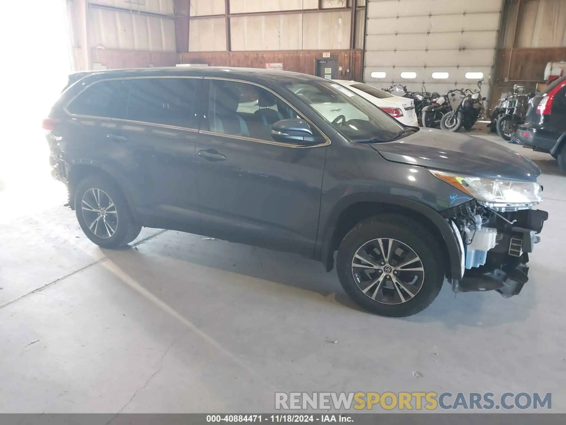 1 fotografías del automóvil dañado 5TDBZRFH8KS740959 TOYOTA HIGHLANDER 2019