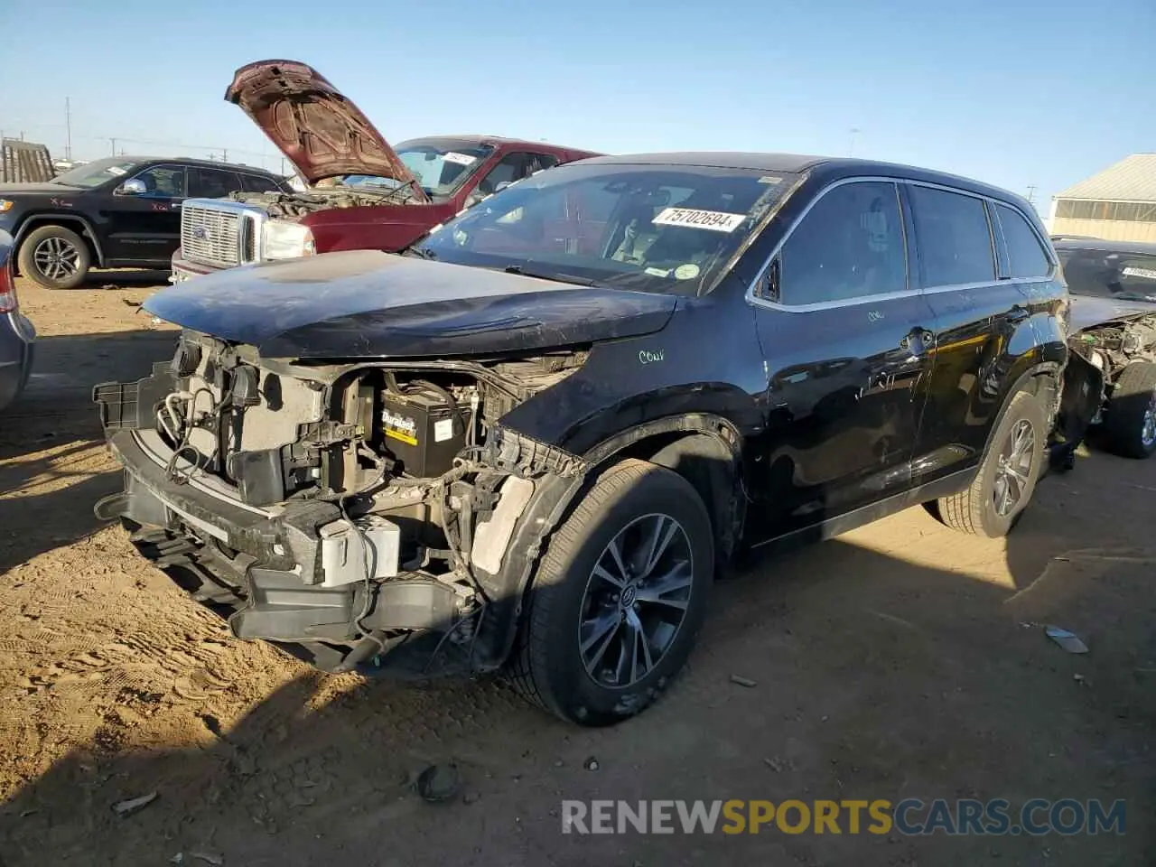 1 fotografías del automóvil dañado 5TDBZRFH8KS975393 TOYOTA HIGHLANDER 2019