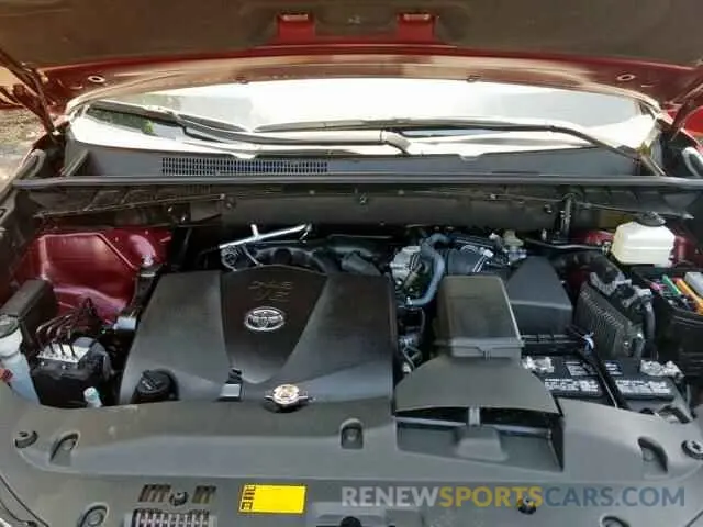 10 fotografías del automóvil dañado 5TDBZRFH9KS916501 TOYOTA HIGHLANDER 2019