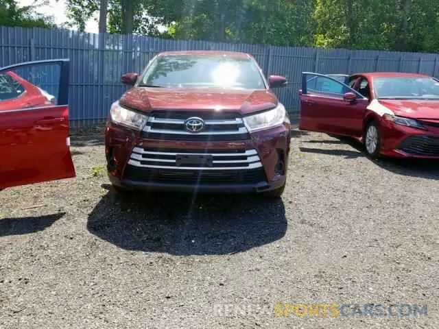 9 fotografías del automóvil dañado 5TDBZRFH9KS916501 TOYOTA HIGHLANDER 2019