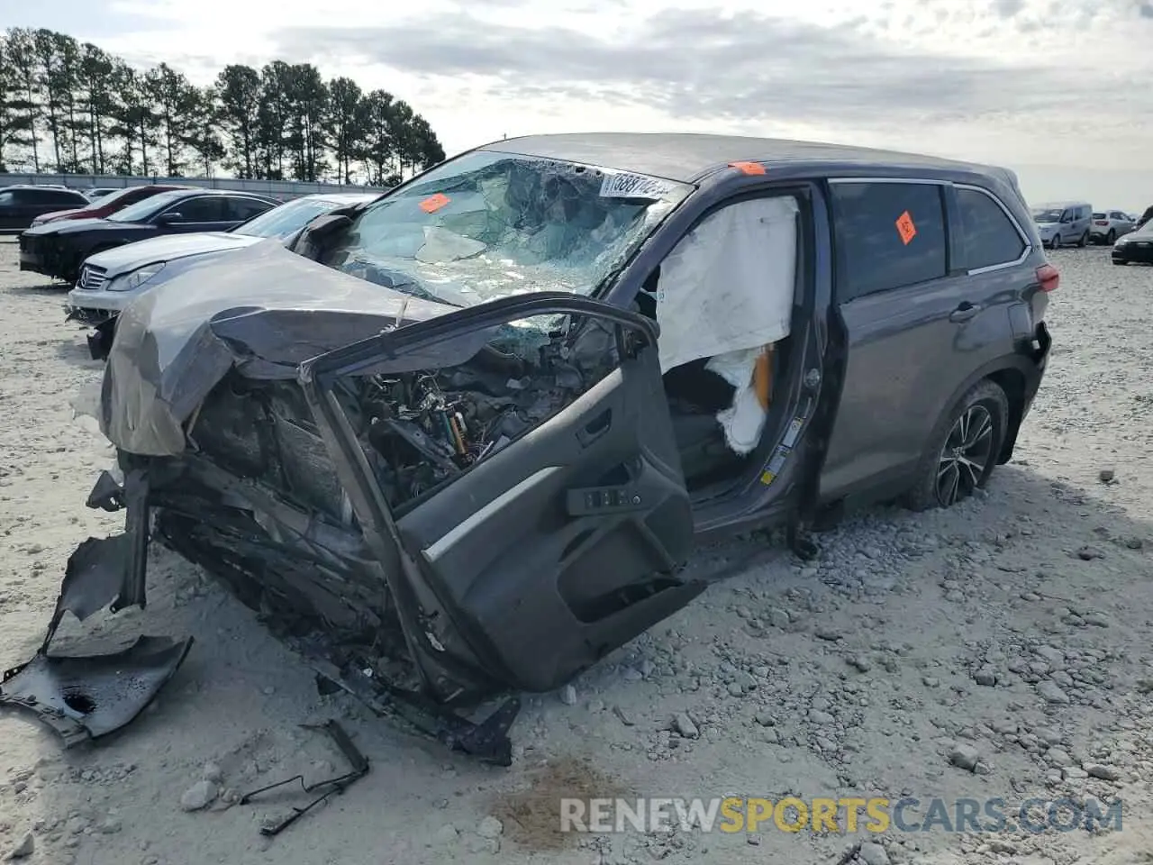 1 fotografías del automóvil dañado 5TDBZRFH9KS964046 TOYOTA HIGHLANDER 2019