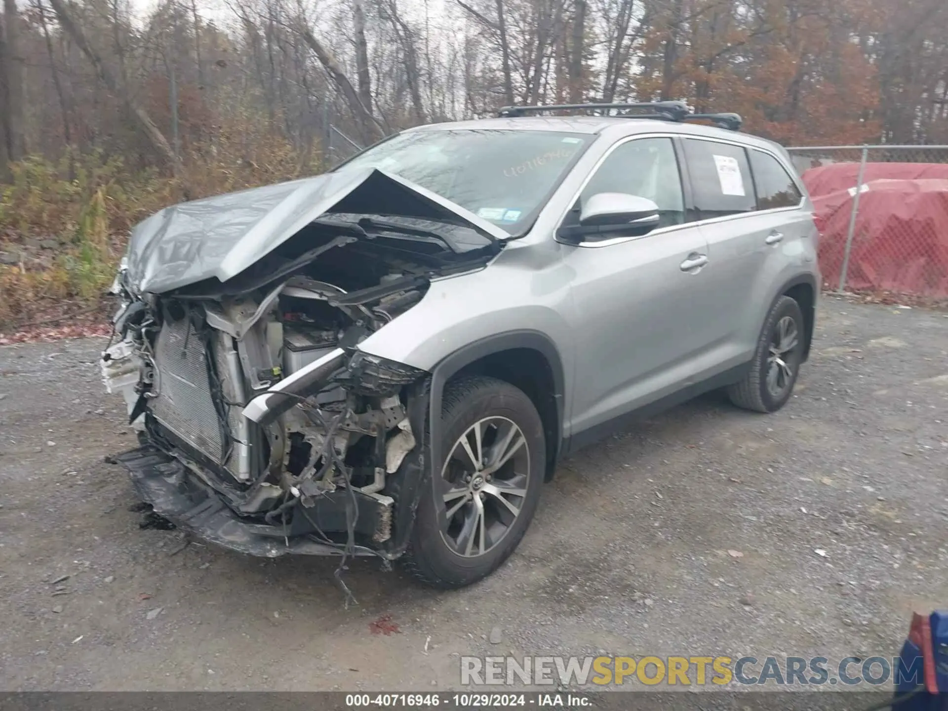 2 fotografías del automóvil dañado 5TDBZRFHXKS953251 TOYOTA HIGHLANDER 2019