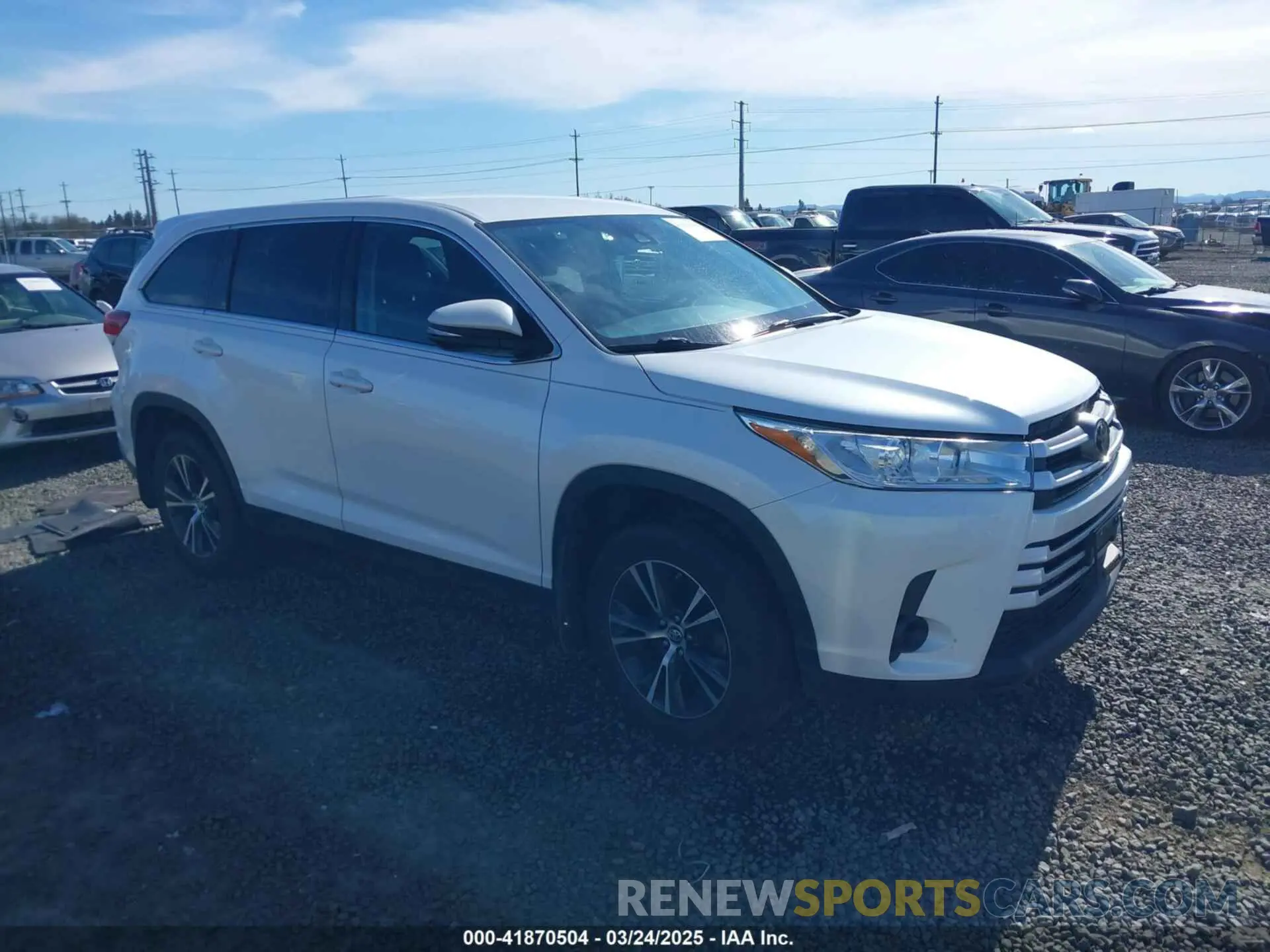 1 fotografías del automóvil dañado 5TDBZRFHXKS956909 TOYOTA HIGHLANDER 2019