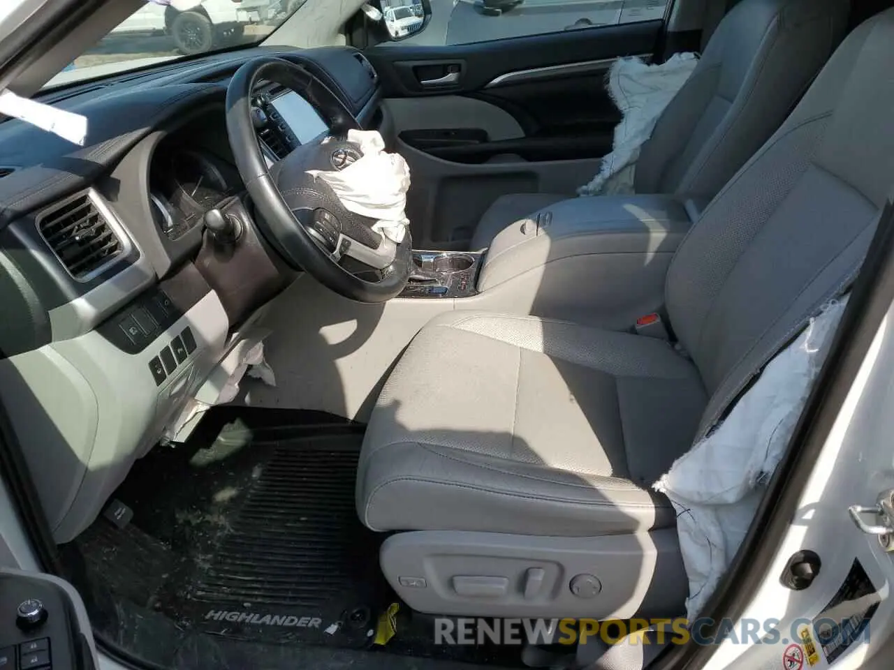 7 fotografías del automóvil dañado 5TDDGRFH0KS053117 TOYOTA HIGHLANDER 2019