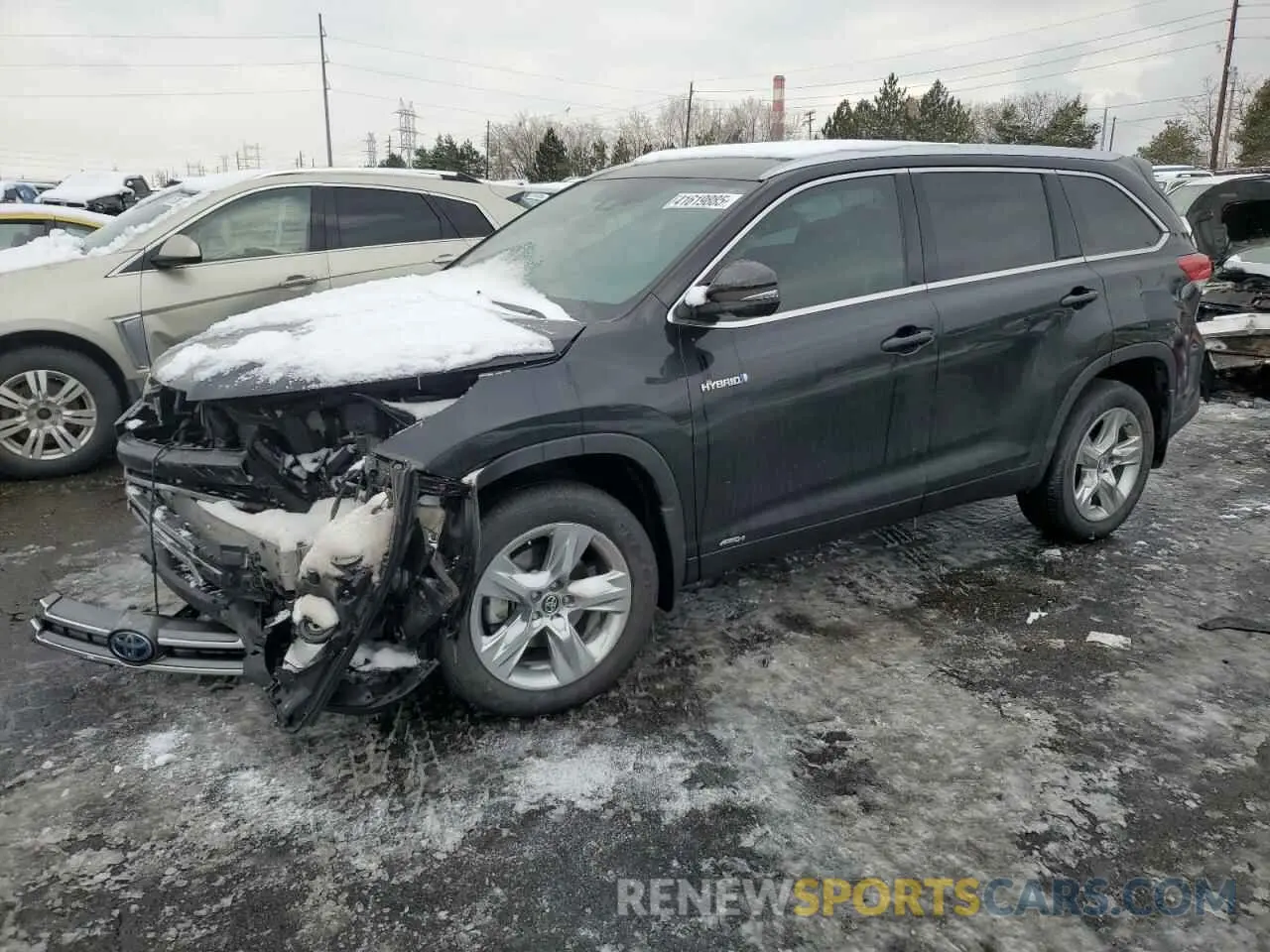 1 fotografías del automóvil dañado 5TDDGRFH0KS075408 TOYOTA HIGHLANDER 2019