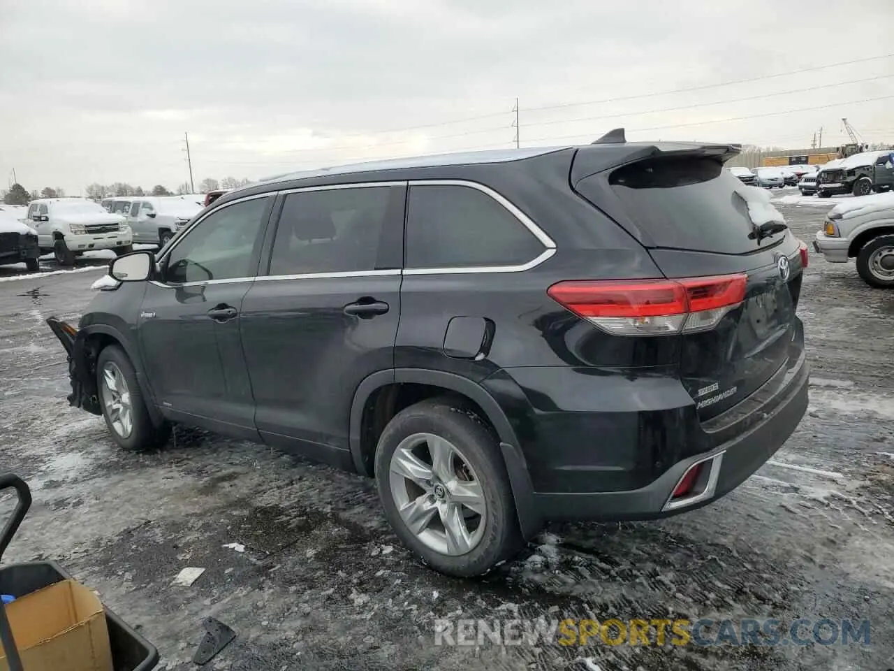2 fotografías del automóvil dañado 5TDDGRFH0KS075408 TOYOTA HIGHLANDER 2019