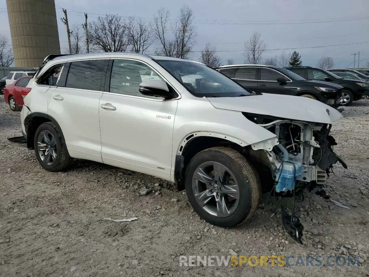 4 fotografías del automóvil dañado 5TDDGRFH1KS069150 TOYOTA HIGHLANDER 2019