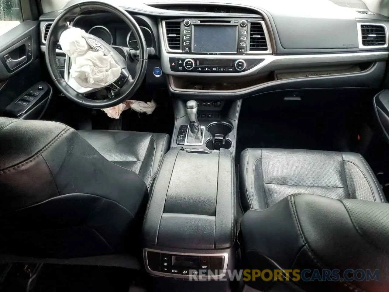 8 fotografías del automóvil dañado 5TDDGRFH1KS072758 TOYOTA HIGHLANDER 2019
