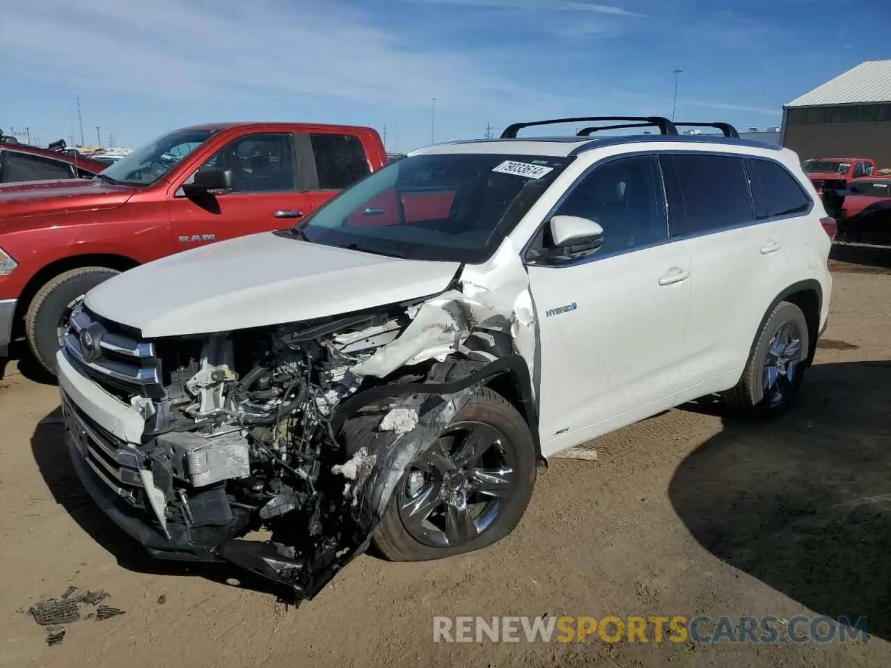 1 fotografías del automóvil dañado 5TDDGRFH5KS064288 TOYOTA HIGHLANDER 2019
