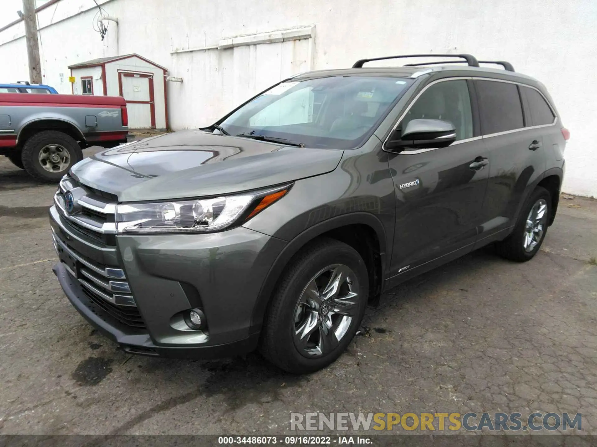 2 fotografías del automóvil dañado 5TDDGRFH7KS053213 TOYOTA HIGHLANDER 2019