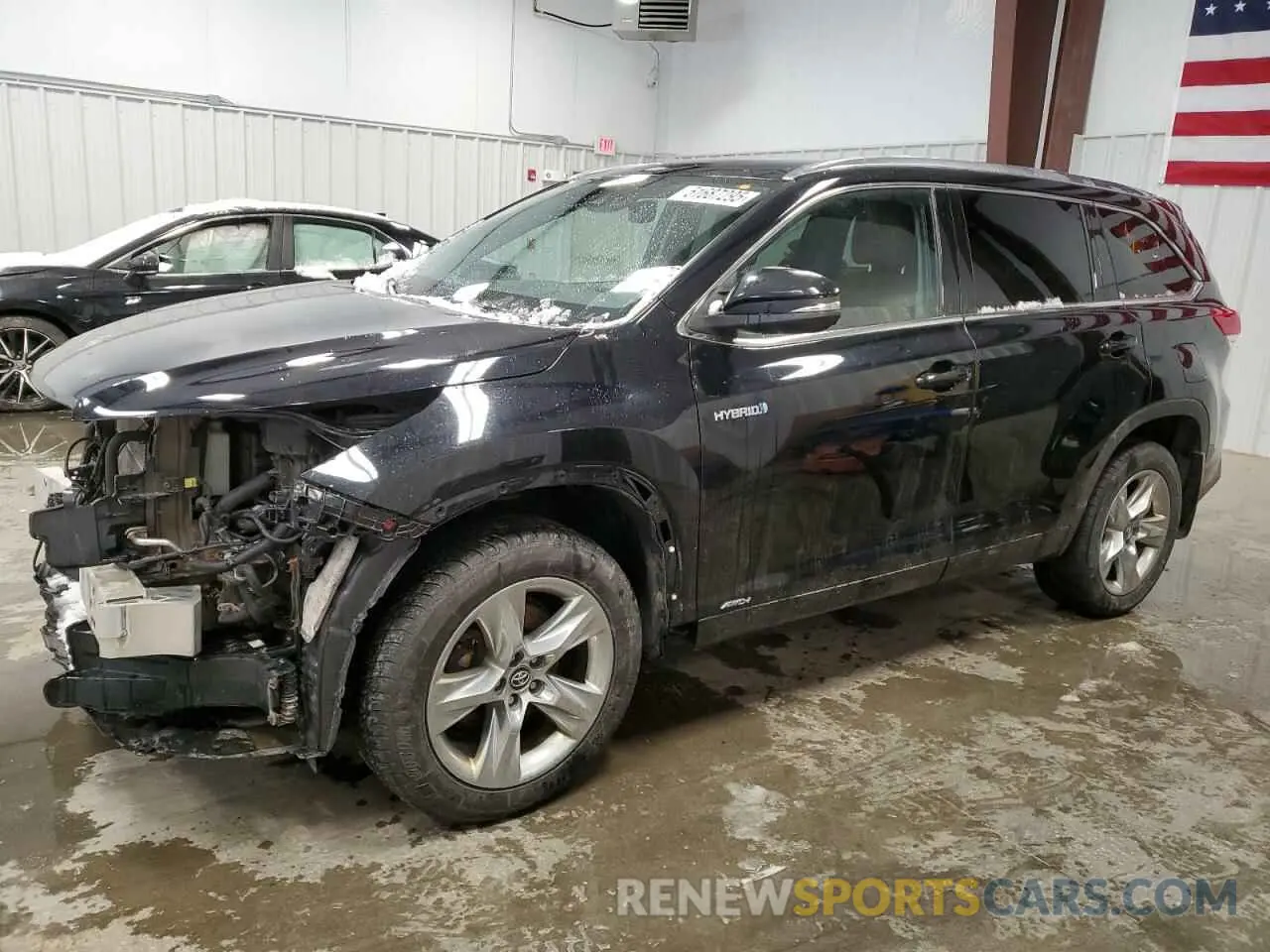 1 fotografías del automóvil dañado 5TDDGRFH7KS053812 TOYOTA HIGHLANDER 2019