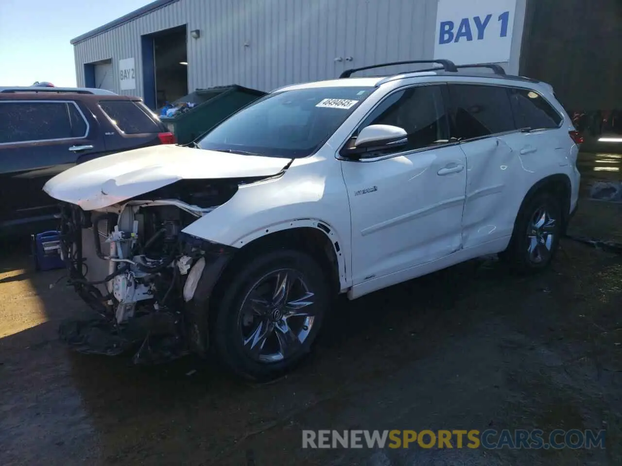 1 fotografías del automóvil dañado 5TDDGRFH8KS066066 TOYOTA HIGHLANDER 2019