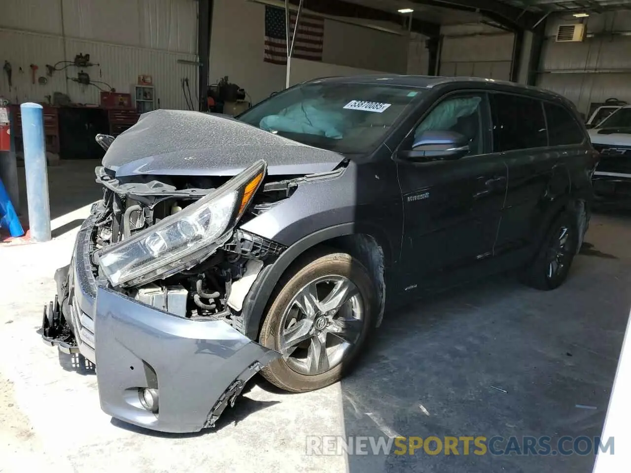 1 fotografías del automóvil dañado 5TDDGRFH8KS070831 TOYOTA HIGHLANDER 2019