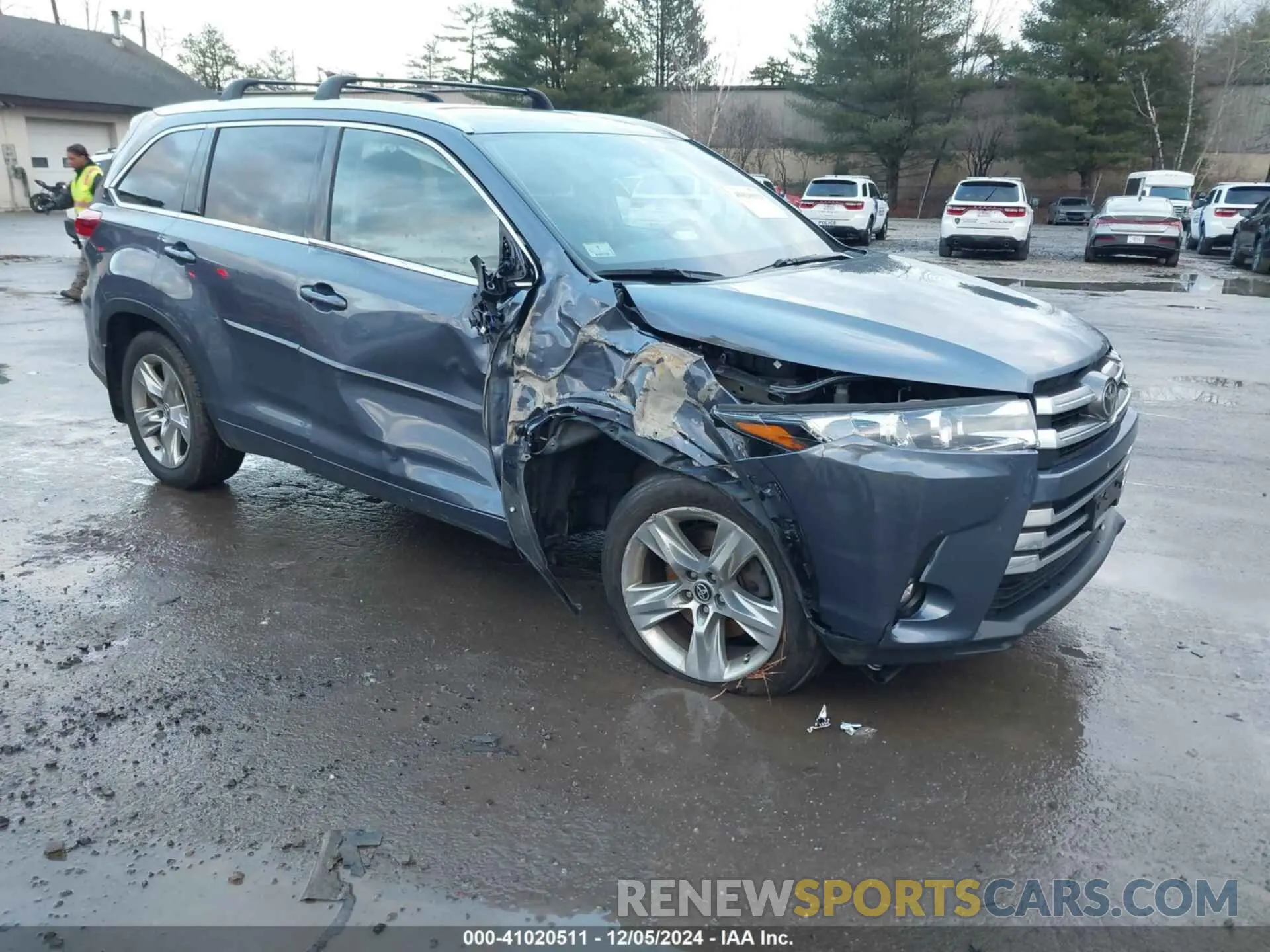 1 fotografías del automóvil dañado 5TDDZRFH0KS732251 TOYOTA HIGHLANDER 2019