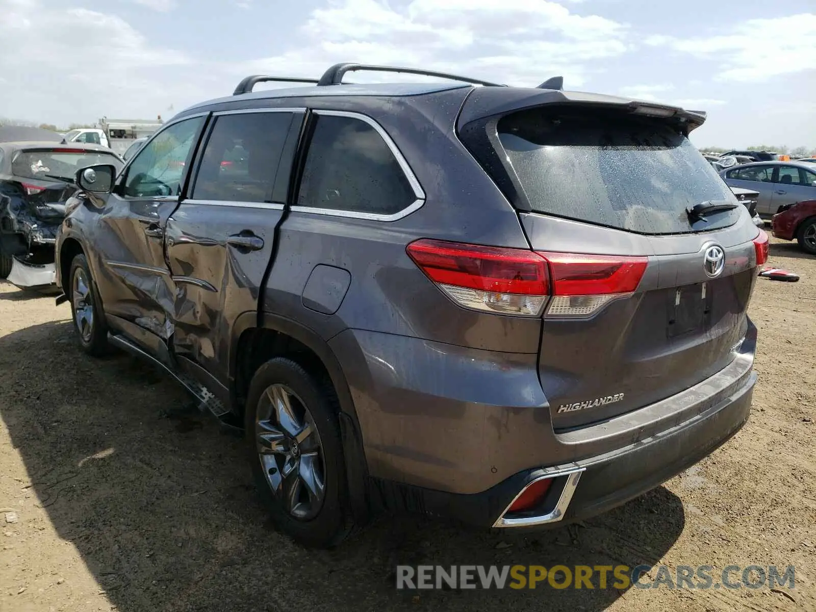 3 fotografías del automóvil dañado 5TDDZRFH0KS950139 TOYOTA HIGHLANDER 2019