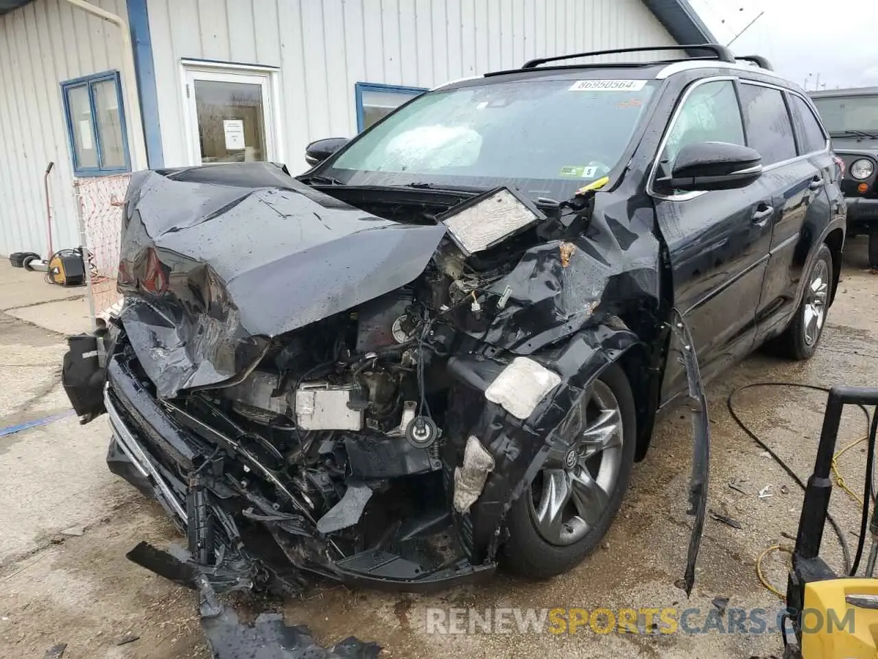 1 fotografías del automóvil dañado 5TDDZRFH0KS954644 TOYOTA HIGHLANDER 2019