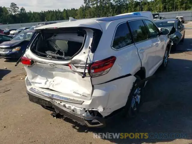 4 fotografías del automóvil dañado 5TDDZRFH1KS711408 TOYOTA HIGHLANDER 2019