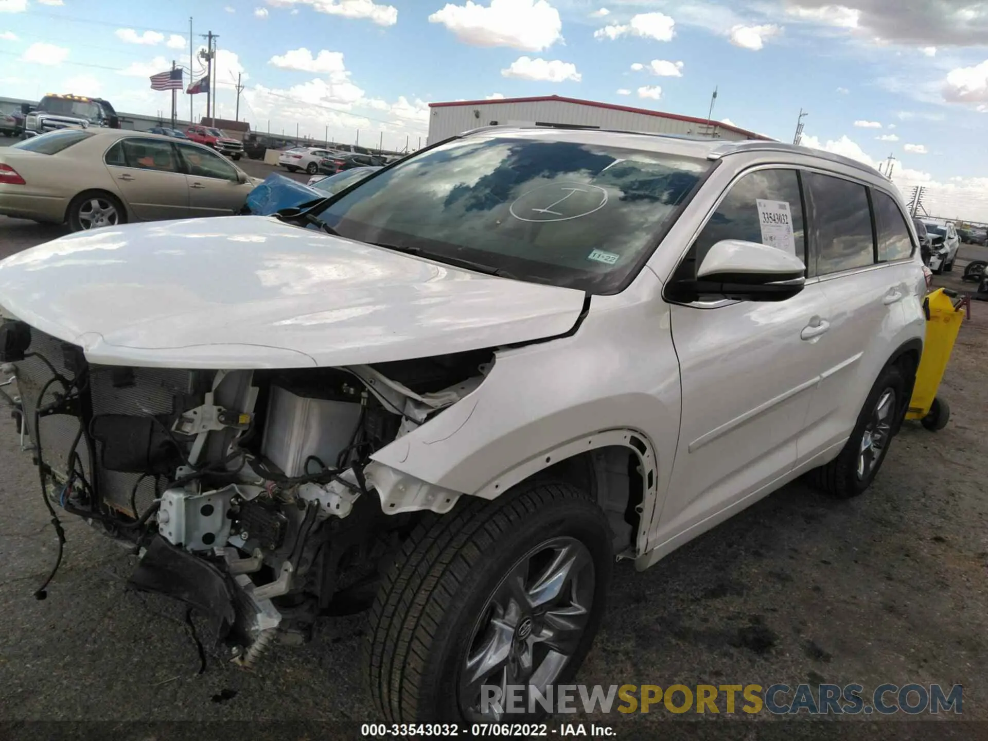 2 fotografías del automóvil dañado 5TDDZRFH1KS733442 TOYOTA HIGHLANDER 2019