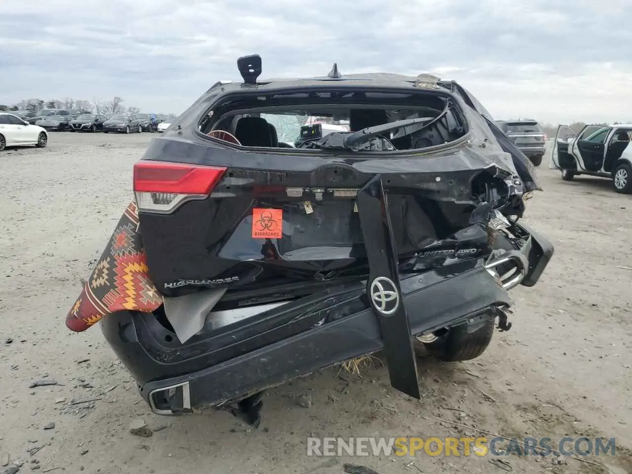 6 fotografías del automóvil dañado 5TDDZRFH1KS747745 TOYOTA HIGHLANDER 2019
