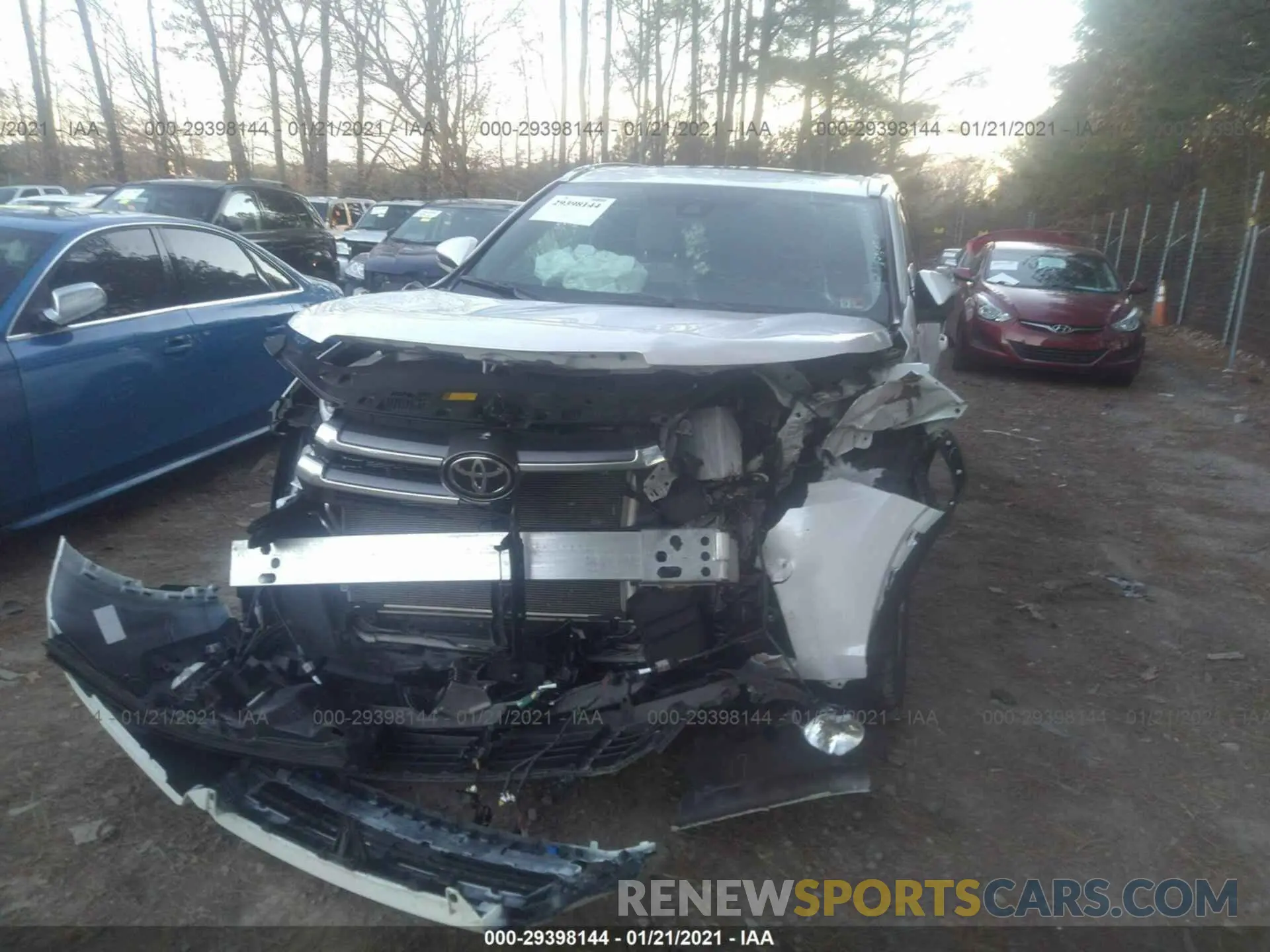 6 fotografías del automóvil dañado 5TDDZRFH3KS704444 TOYOTA HIGHLANDER 2019