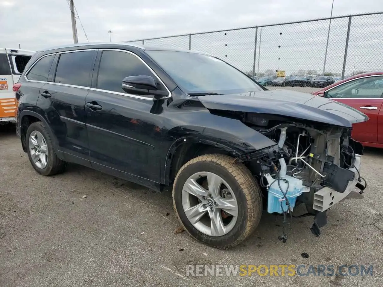 4 fotografías del automóvil dañado 5TDDZRFH3KS968859 TOYOTA HIGHLANDER 2019
