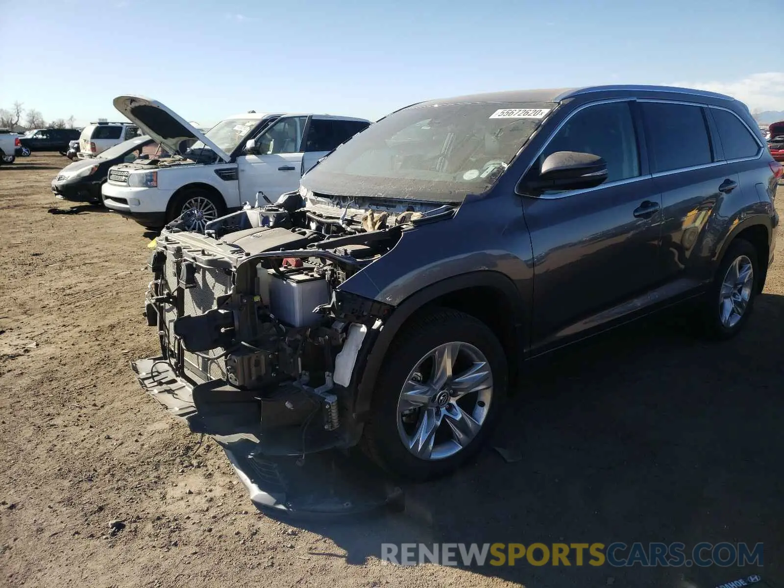 2 fotografías del automóvil dañado 5TDDZRFH3KS998007 TOYOTA HIGHLANDER 2019