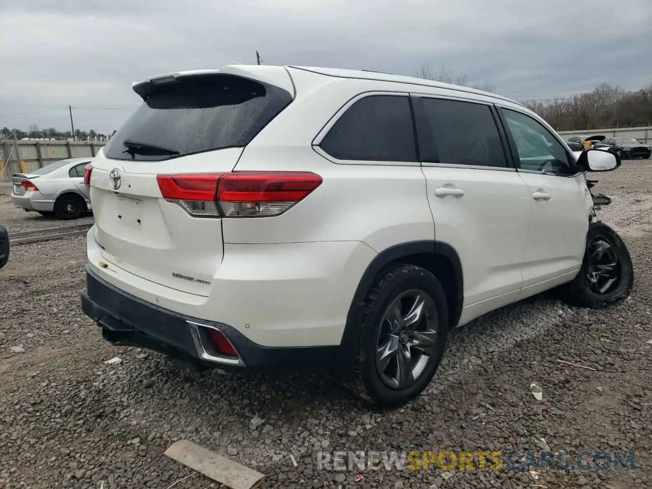 3 fotografías del automóvil dañado 5TDDZRFH5KS980012 TOYOTA HIGHLANDER 2019