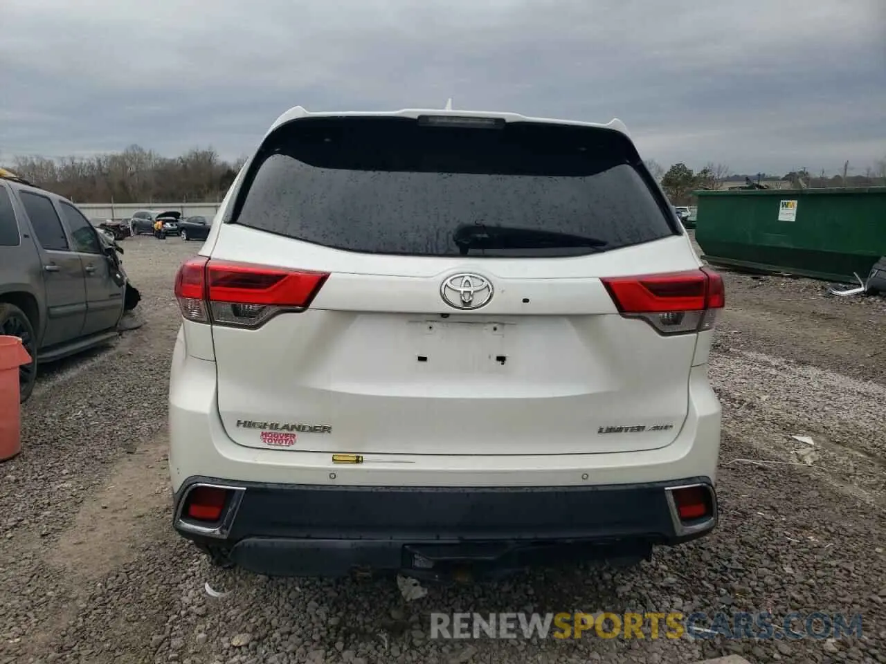 6 fotografías del automóvil dañado 5TDDZRFH5KS980012 TOYOTA HIGHLANDER 2019