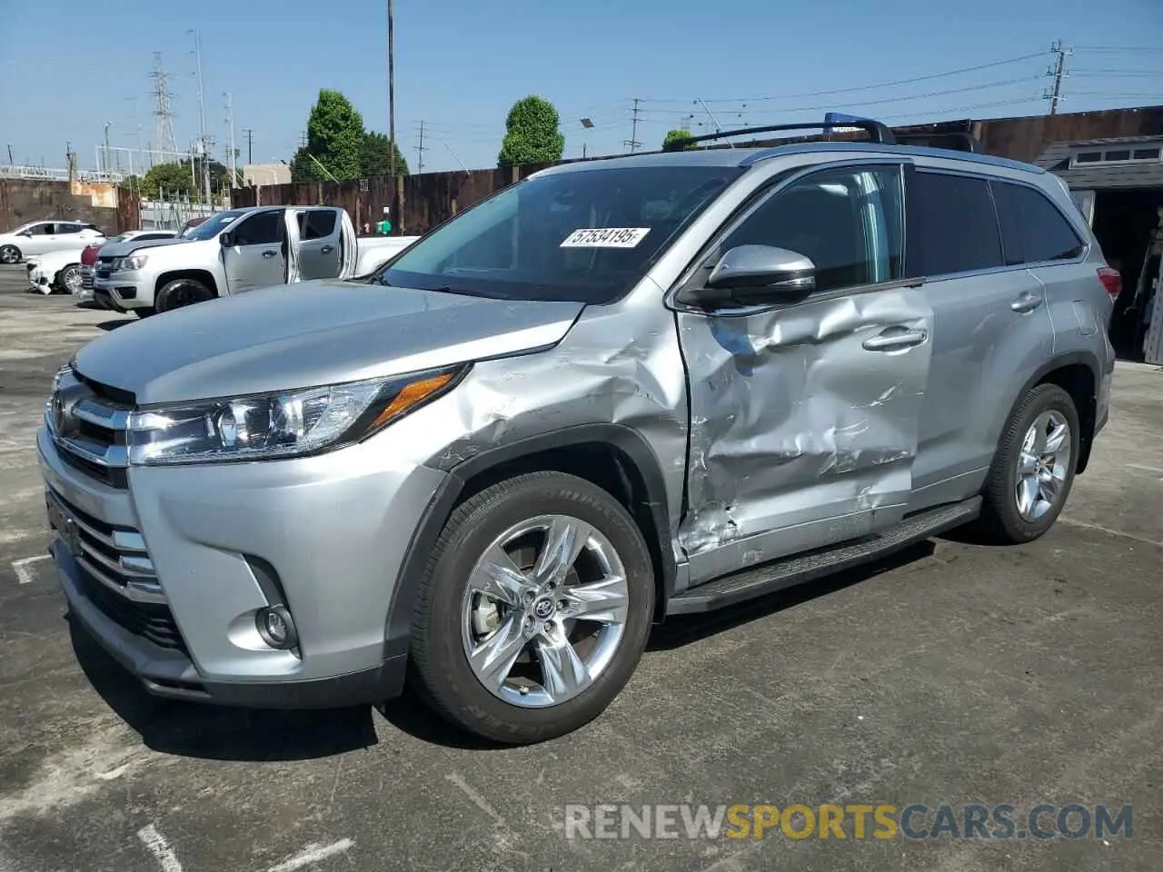 1 fotografías del automóvil dañado 5TDDZRFH6KS712523 TOYOTA HIGHLANDER 2019
