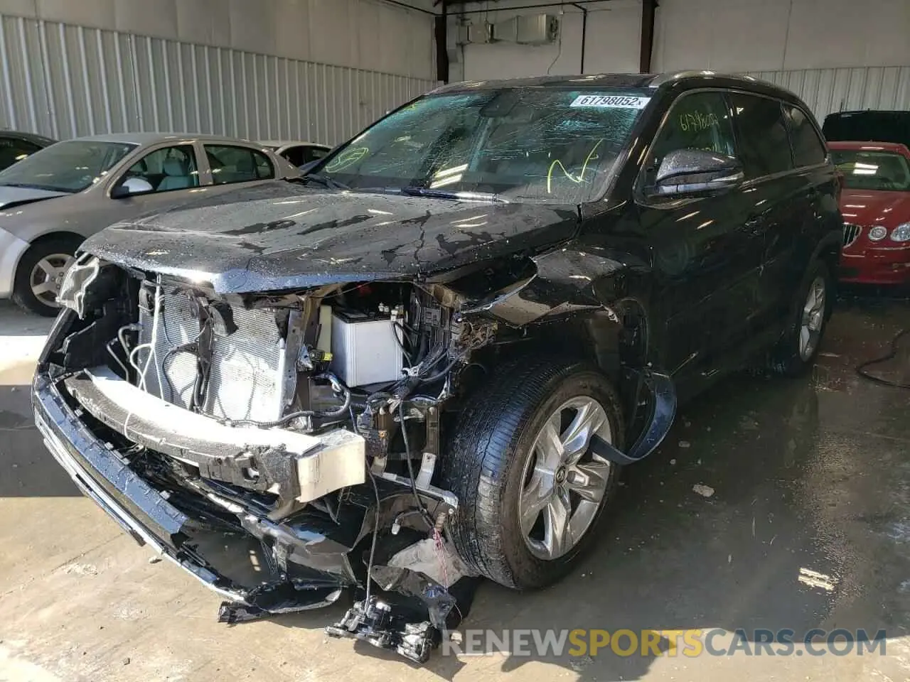 2 fotografías del automóvil dañado 5TDDZRFH6KS975725 TOYOTA HIGHLANDER 2019
