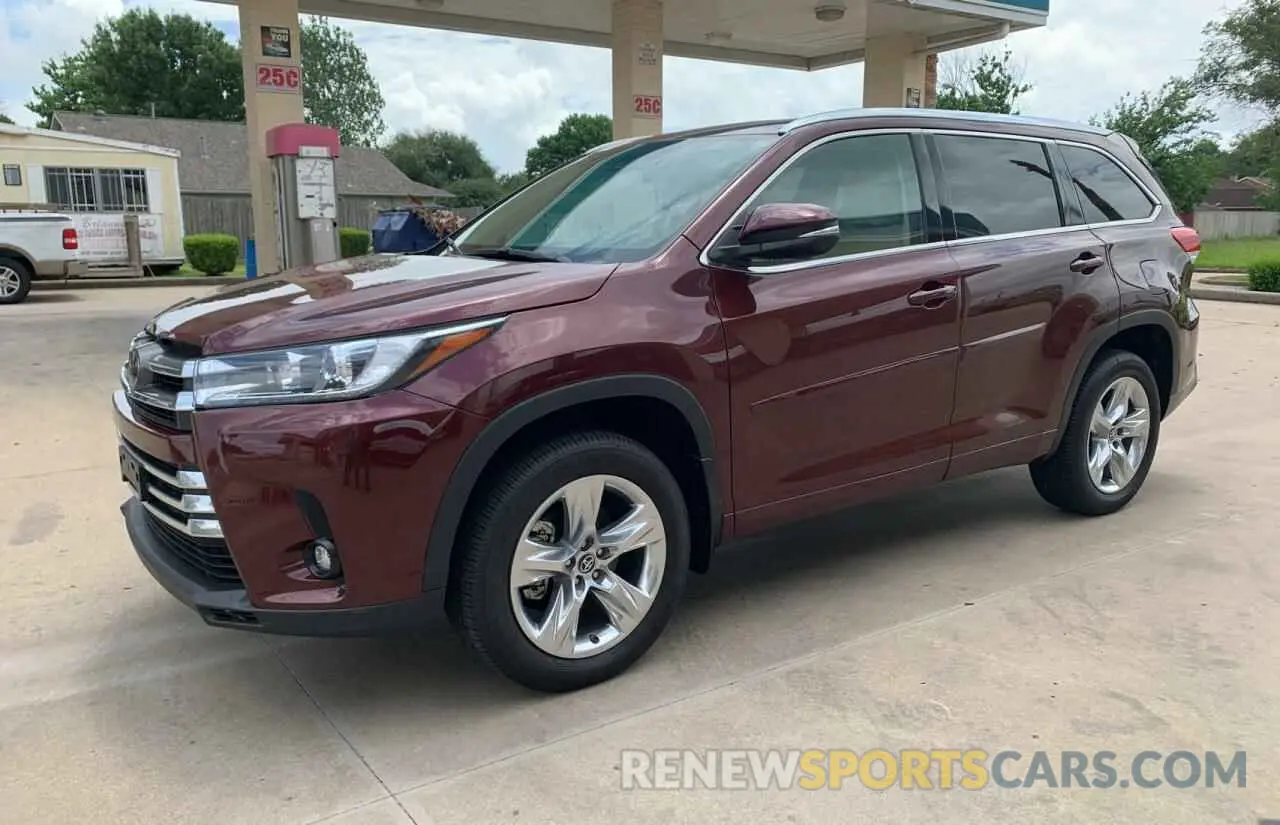 2 fotografías del automóvil dañado 5TDDZRFH7KS946315 TOYOTA HIGHLANDER 2019