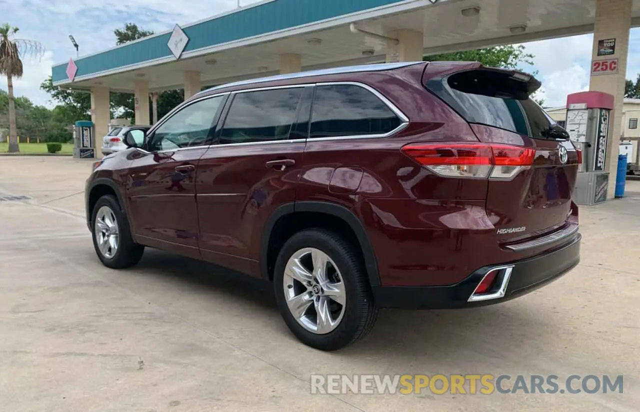 3 fotografías del automóvil dañado 5TDDZRFH7KS946315 TOYOTA HIGHLANDER 2019