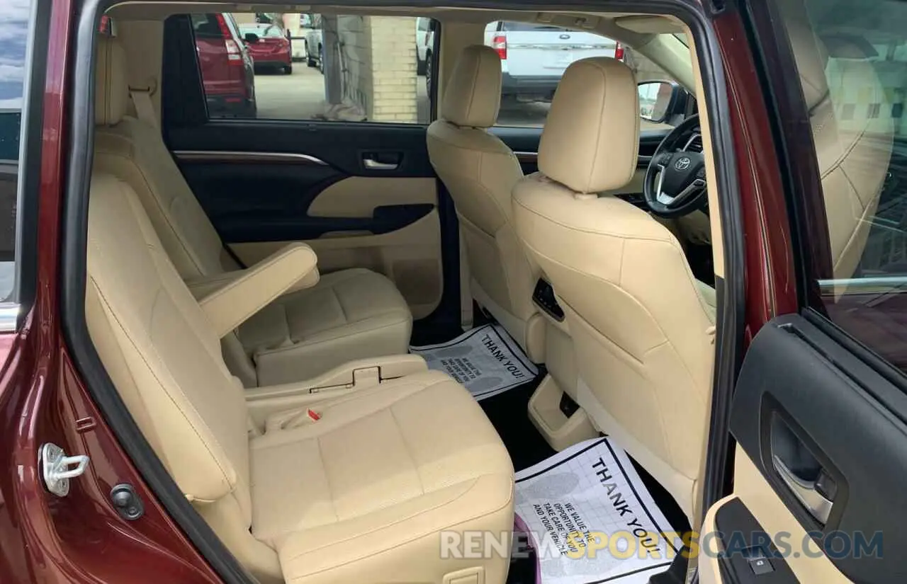 6 fotografías del automóvil dañado 5TDDZRFH7KS946315 TOYOTA HIGHLANDER 2019