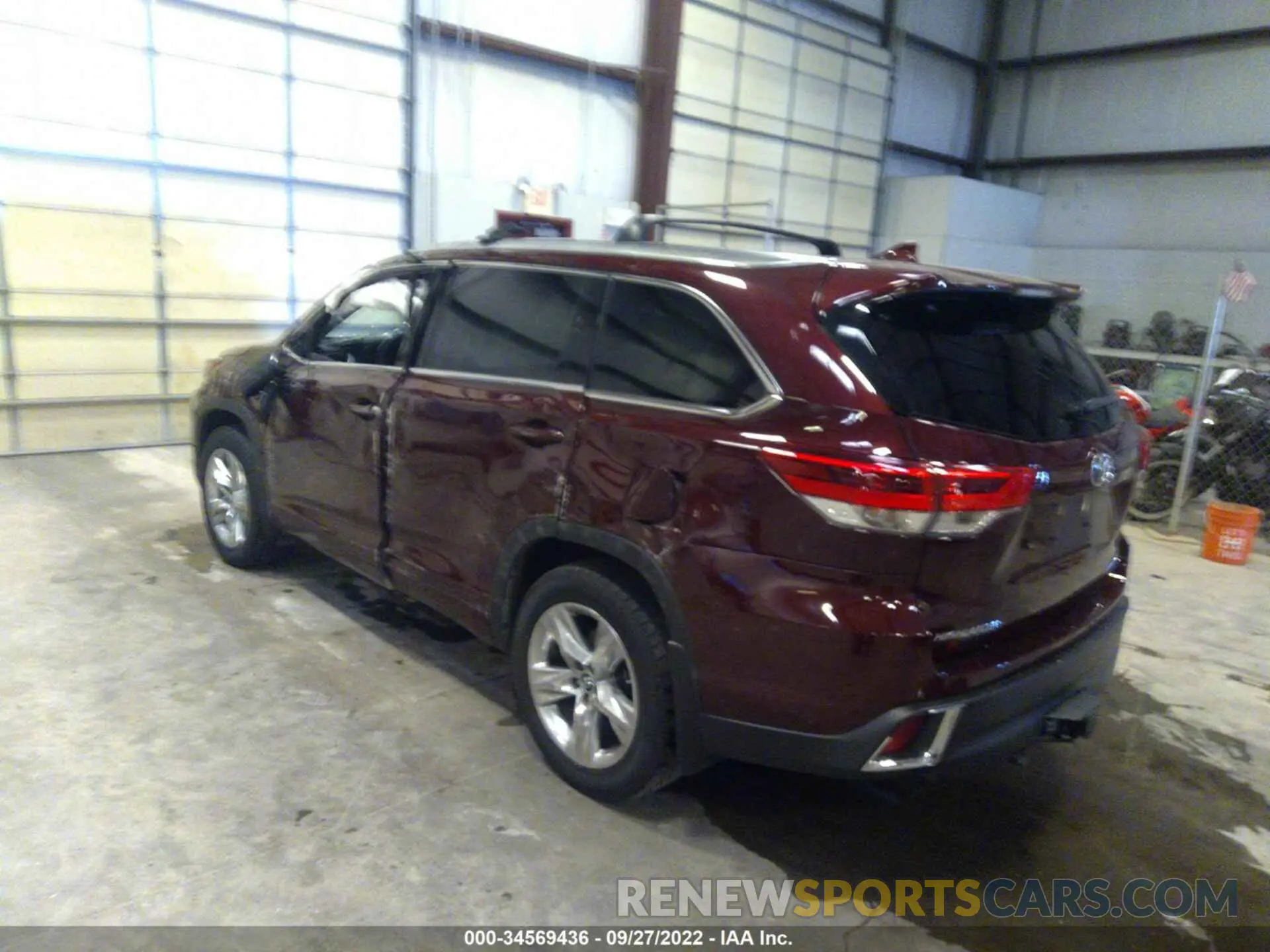 3 fotografías del automóvil dañado 5TDDZRFH8KS709333 TOYOTA HIGHLANDER 2019